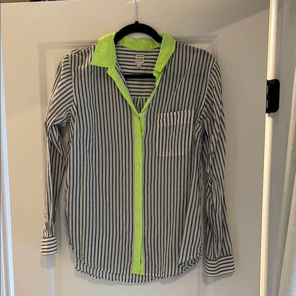 Striped Shirt with Neon Accents
